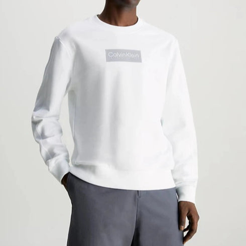 Calvin Klein Felpa girocollo Felpa Uomo Raised Logo girocollo Bianco - Francavilla Moda